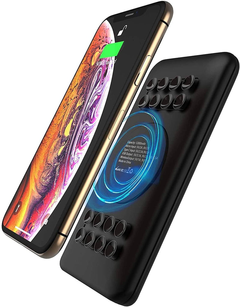 TSBar 12,000mAh Wireless Power Bank with Suction Cups