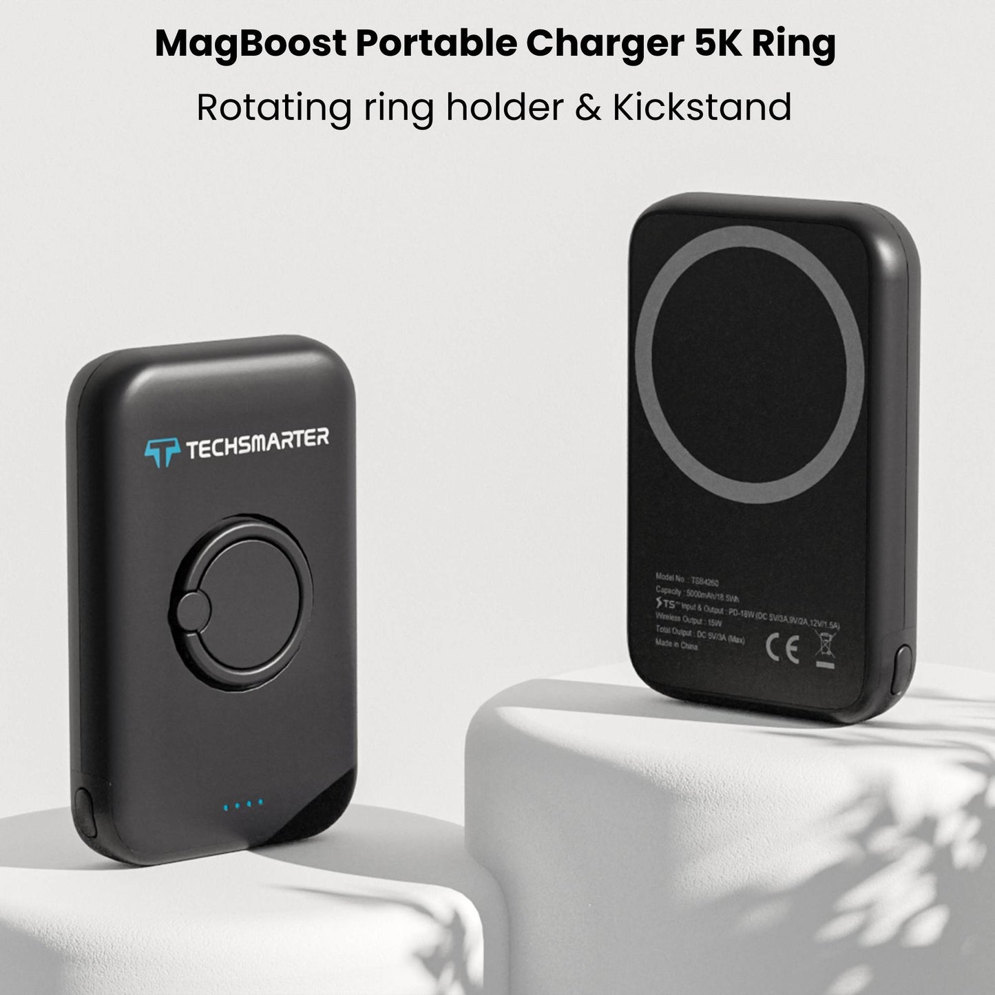 MagBoost Portable Charger 5K Ring - TechsmarterTechsmarter