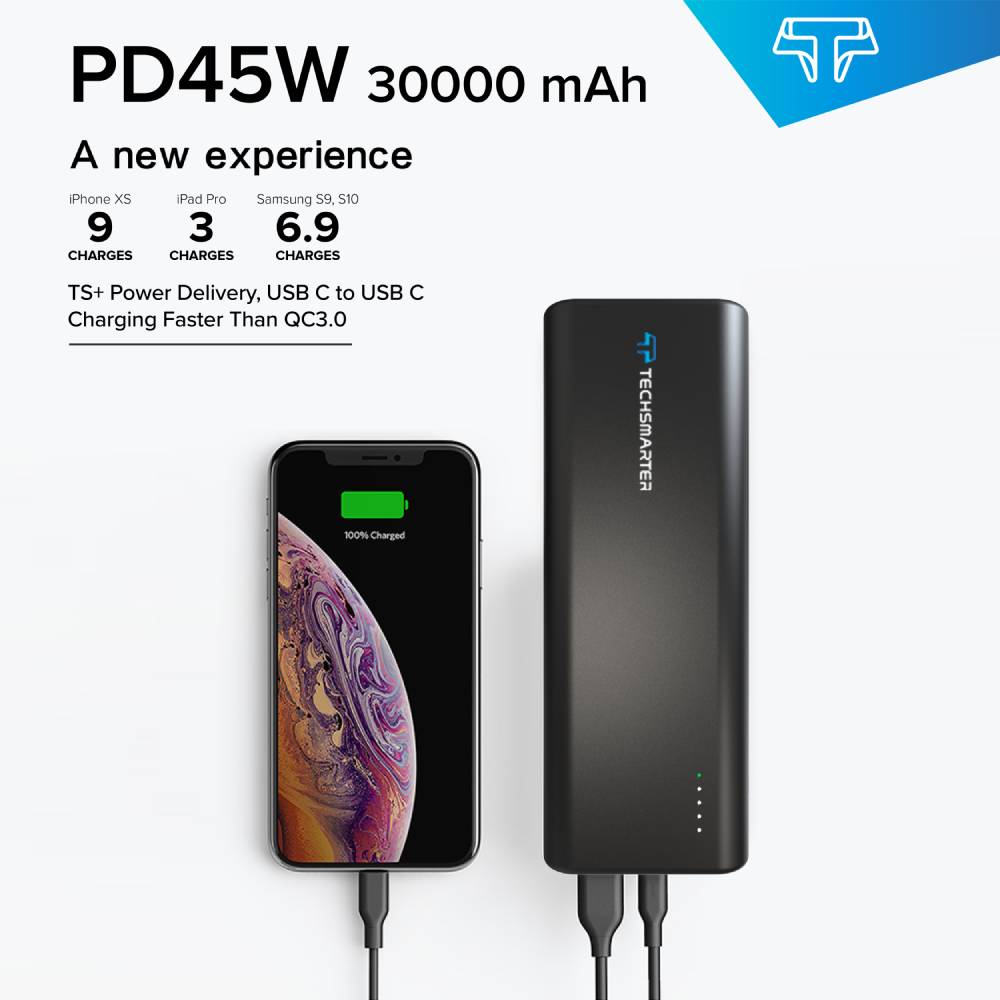 TSBar 30000mAh 45W PD - TechsmarterTechsmarterPortable Power Bar